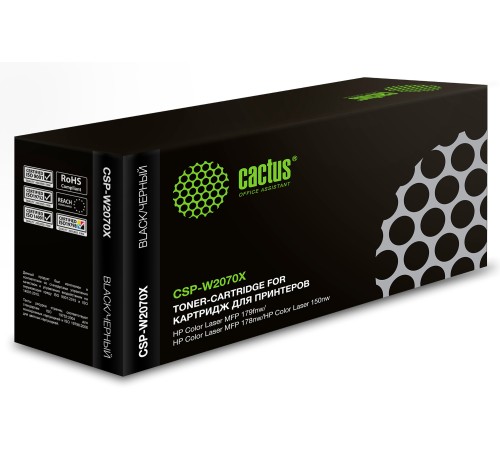 Картридж лазерный Cactus CSP-W2070X черный (1500стр.) для HP Color Laser 150a/150nw/178nw MFP/179fnw MFP