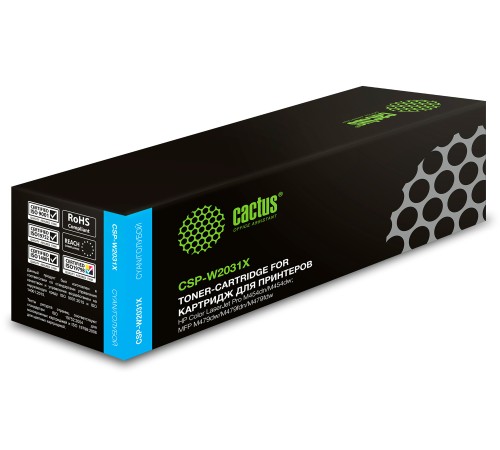Картридж лазерный Cactus CSP-W2031X голубой (6000стр.) для HP LJ M454/MFP M479