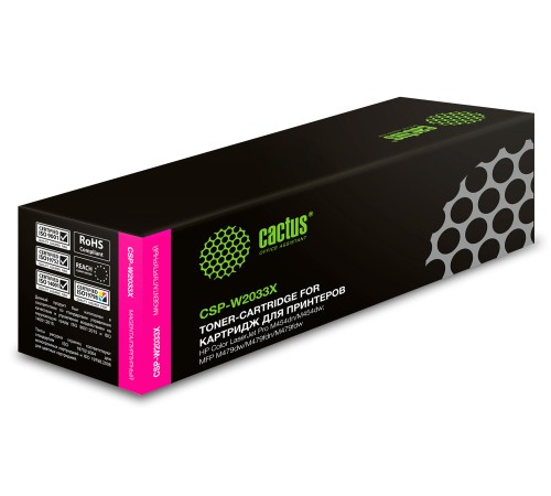 Картридж лазерный Cactus CSP-W2033X пурпурный (6000стр.) для HP LJ M454/MFP M479