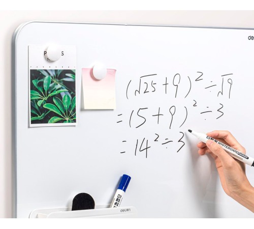 Доска магнитно-маркерная Deli 50026 лак серебристый 60x90см