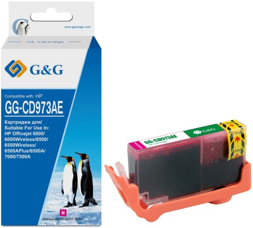 Картридж струйный G&G GG-CD973AE пурпурный (14.6мл) для HP Officejet 6000/6000Wireless/6500/6500Wireless