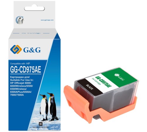 Картридж струйный G&G GG-CD975AE черный (56.6мл) для HP Officejet 6000/6000Wireless/6500/6500Wireless