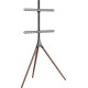 Подставка для телевизора Cactus CS-ST1246BKWN, 45-65", напольный, черный / орех