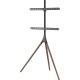 Подставка для телевизора Cactus CS-ST1246BKWN, 45-65", напольный, черный / орех