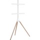 Подставка для телевизора Cactus CS-ST1246WTBCH, 45-65", напольный, белый / береза