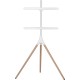 Подставка для телевизора Cactus CS-ST1246WTBCH, 45-65", напольный, белый / береза
