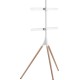 Подставка для телевизора Cactus CS-ST1246WTBCH, 45-65", напольный, белый / береза