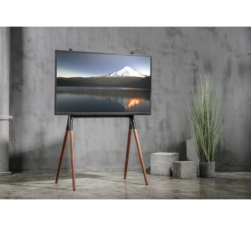 Подставка для телевизора Cactus CS-ST1247BKWN, 49-70", напольный, черный / орех Подставка для телевизора Cactus CS-ST1247BKWN, 49-70", напольный, черный / орех