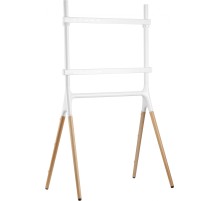 Подставка для телевизора Cactus CS-ST1247WTBCH, 49-70", напольный, белый  / береза