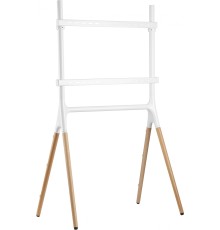Подставка для телевизора Cactus CS-ST1247WTBCH, 49-70", напольный, белый  / береза