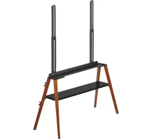 Подставка для телевизора Cactus CS-ST3647BKWN черный/орех 49"-75" макс.40кг напольный
