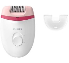 Эпилятор Philips BRE235/00 скор.:2 насад.:1 от электр.сети белый/розовый