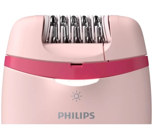 Эпилятор Philips BRE285/00 скор.:2 насад.:5 от электр.сети белый/розовый