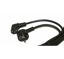 Шнур питания Hyperline PWC-IEC13A-SHM-5.0-BK Schuko-C13 проводник.:3x1.0мм2 5м 10А (упак.:1шт) черный