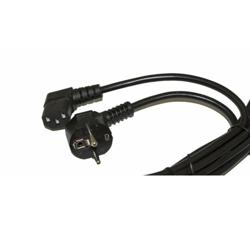 Шнур питания Hyperline PWC-IEC13A-SHM-5.0-BK Schuko-C13 проводник.:3x1.0мм2 5м 10А (упак.:1шт) черный