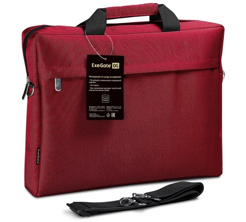 Сумка ExeGate Start S15 Red, красная, полиэстер, для ноутбуков до 15.6" (EX212299RUS)