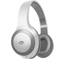Гарнитура накладные Digma BT-15 белый/серый беспроводные bluetooth оголовье (BT-15W)