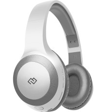 Гарнитура накладные Digma BT-15 белый/серый беспроводные bluetooth оголовье (BT-15W)