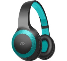 Гарнитура накладные Digma BT-15 черный/голубой беспроводные bluetooth оголовье (BT-15BLB)