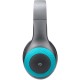 Гарнитура накладные Digma BT-15 черный/голубой беспроводные bluetooth оголовье (BT-15BLB)