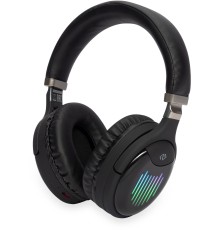 Гарнитура накладные Digma BT-16 черный беспроводные bluetooth оголовье (BT-16B)