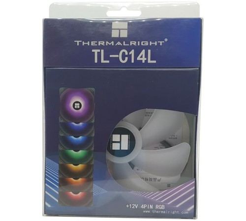 Вентилятор Thermalright TL-C14L-RGB 4-pin 26.6dB 160gr LED Ret Вентилятор Thermalright TL-C14L-RGB 4-pin 26.6dB 160gr LED Ret