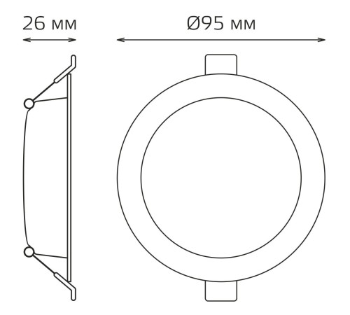 Светильник Gauss Elementary Downlight 5Вт 4000K белый круглый (9100420205) Светильник Gauss Elementary Downlight 5Вт 4000K белый круглый (9100420205)
