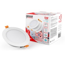 Светильник Gauss Elementary Downlight 5Вт 4000K белый круглый (9100420205T)