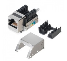 Модуль Hyperline WRLine WR-KJ-RJ45-C5E-SH-90 информ. KeystoneRJ45 1 кат.5E FTP черн.
