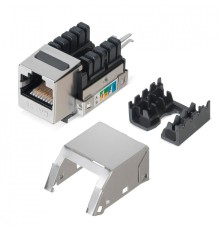 Модуль Hyperline WRLine WR-KJ-RJ45-C5E-SH-90 информ. KeystoneRJ45 1 кат.5E FTP черн.