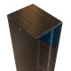WRline Шкаф напольный 19-дюймовый, 42U, 2055x600x600 мм , передняя стеклянная дверь со стальными перфорированными боковинами, задняя дверь сплошная, цвет черный (RAL 9004) (разобранный)