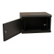 WRline Шкаф настенный 19-дюймовый (19"), 6U, 367х600х600мм, металлическая передняя дверь с замком, две боковые панели, цвет черный (RAL 9004) (разобранный)
