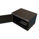 WRline Шкаф настенный 19-дюймовый (19"), 6U, 367х600х600мм, металлическая передняя дверь с замком, две боковые панели, цвет черный (RAL 9004) (разобранный)