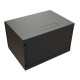 WRline Шкаф настенный 19-дюймовый (19"), 9U, 500х600х450мм, металлическая передняя дверь с замком, две боковые панели, цвет черный (RAL 9004) (разобранный)