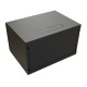 WRline Шкаф настенный 19-дюймовый (19"), 9U, 500х600х600мм, стеклянная дверь с перфорацией по бокам, ручка с замком, цвет черный (RAL 9004) (разобранный)