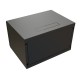 WRline Шкаф настенный 19-дюймовый (19"), 9U, 500х600х600мм, металлическая передняя дверь с замком, две боковые панели, цвет черный (RAL 9004) (разобранный)