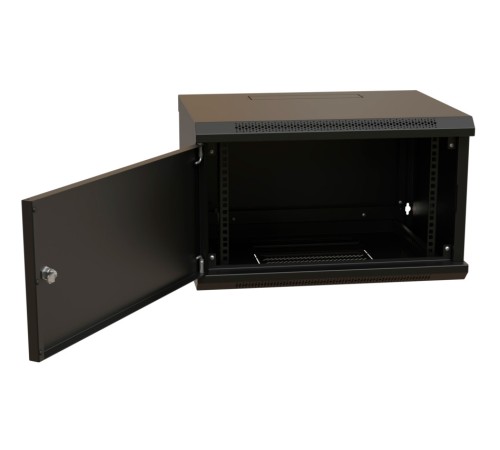 WRline Шкаф настенный 19-дюймовый (19"), 9U, 500х600х600мм, металлическая передняя дверь с замком, две боковые панели, цвет черный (RAL 9004) (разобранный) WRline Шкаф настенный 19-дюймовый (19"), 9U, 500х600х600мм, металлическая передняя дверь с замком, две боковые панели, цвет черный (RAL 9004) (разобранный)