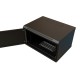 WRline Шкаф настенный 19-дюймовый (19"), 9U, 500х600х600мм, металлическая передняя дверь с замком, две боковые панели, цвет черный (RAL 9004) (разобранный)