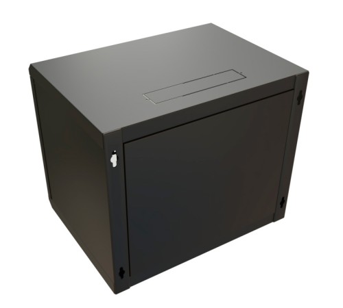 WRline Шкаф настенный 19-дюймовый (19"), 12U, 650х600х600мм, металлическая передняя дверь с замком, две боковые панели, цвет черный (RAL 9004) (разобранный) WRline Шкаф настенный 19-дюймовый (19"), 12U, 650х600х600мм, металлическая передняя дверь с замком, две боковые панели, цвет черный (RAL 9004) (разобранный)
