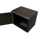 WRline Шкаф настенный 19-дюймовый (19"), 12U, 650х600х600мм, металлическая передняя дверь с замком, две боковые панели, цвет черный (RAL 9004) (разобранный)
