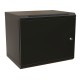 WRline Шкаф настенный 19-дюймовый (19"), 15U, 775х600х450мм, металлическая передняя дверь с замком, две боковые панели, цвет черный (RAL 9004) (разобранный)