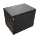 WRline Шкаф настенный 19-дюймовый (19"), 15U, 775х600х450мм, металлическая передняя дверь с замком, две боковые панели, цвет черный (RAL 9004) (разобранный)