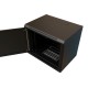 WRline Шкаф настенный 19-дюймовый (19"), 15U, 775х600х450мм, металлическая передняя дверь с замком, две боковые панели, цвет черный (RAL 9004) (разобранный)