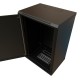 WRline Шкаф настенный 19-дюймовый (19"), 18U, 908х600х600мм, металлическая передняя дверь с замком, две боковые панели, цвет черный (RAL 9004) (разобранный)