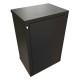 WRline Шкаф настенный 19-дюймовый (19"), 22U, 1086х600х450мм, стеклянная дверь с перфорацией по бокам, ручка с замком, цвет черный (RAL 9004) (разобранный)