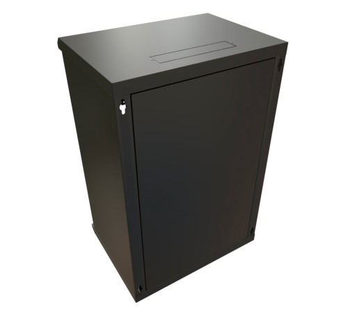 WRline Шкаф настенный 19-дюймовый (19"), 22U, 1086х600х450мм, металлическая передняя дверь с замком, две боковые панели, цвет черный (RAL 9004) (разобранный) WRline Шкаф настенный 19-дюймовый (19"), 22U, 1086х600х450мм, металлическая передняя дверь с замком, две боковые панели, цвет черный (RAL 9004) (разобранный)