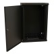 WRline Шкаф настенный 19-дюймовый (19"), 22U, 1086х600х450мм, металлическая передняя дверь с замком, две боковые панели, цвет черный (RAL 9004) (разобранный)