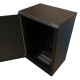 WRline Шкаф настенный 19-дюймовый (19"), 22U, 1086х600х450мм, металлическая передняя дверь с замком, две боковые панели, цвет черный (RAL 9004) (разобранный)