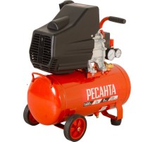 Компрессор поршневой Ресанта КП-24/230М масляный 230л/мин 24л 1600Вт красный/черный