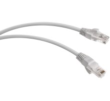 WRline Патч-корд U/UTP, категория 5е, 2xRJ45, неэкранированный, серый, LSZH, 1м